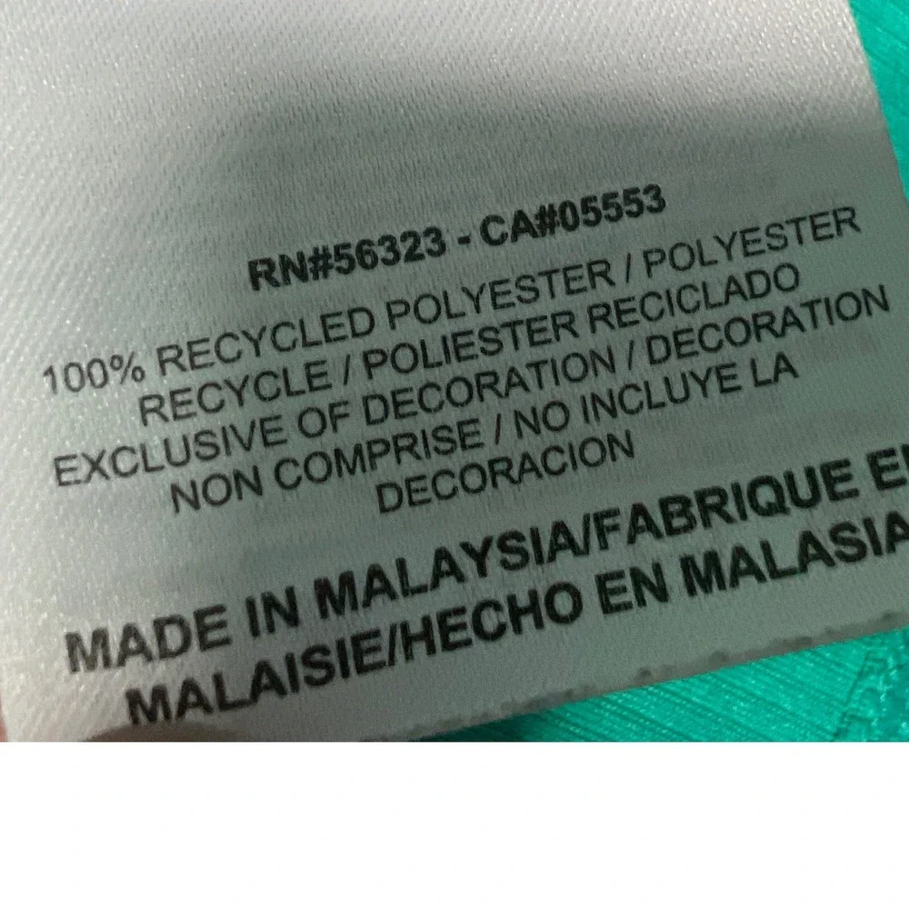 Nike Dri-FIT Racerback Tank Top Medium Teal Green Ribbed Slim Fit Athletic